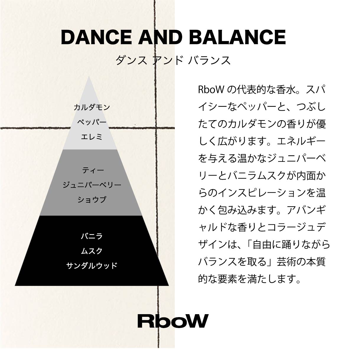 [RboW (アールボウ)] ケーススタディ オードパルファム　ダンス&amp;バランス 50mL